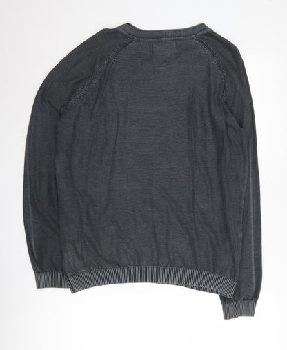 Jack & Jones Men's Grey Pullover Jumper, Size L