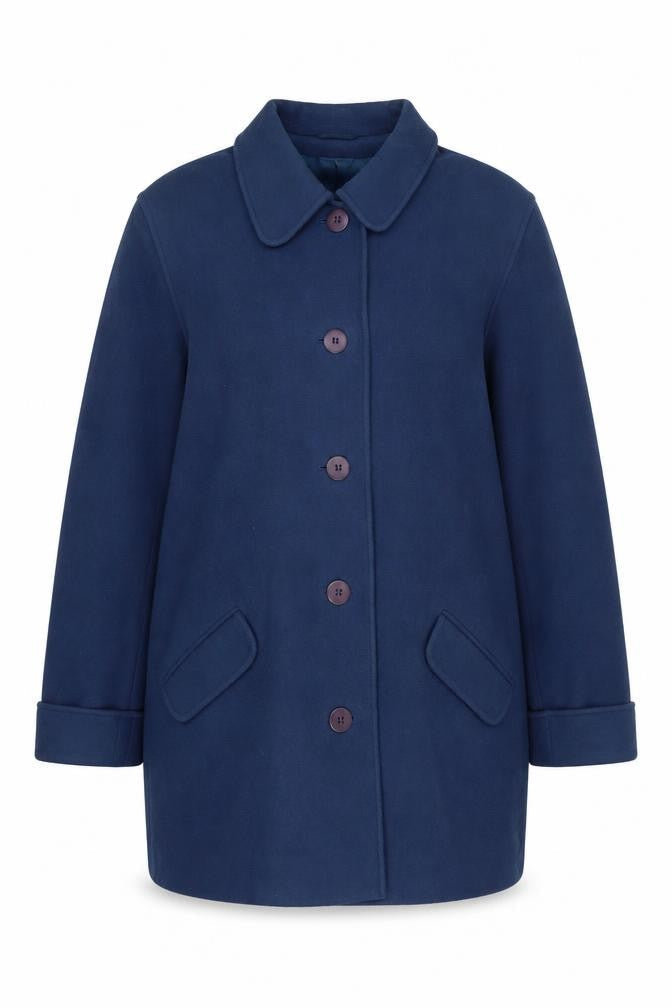 Womens UK Size 16 Eastex Blue Overcoat Coat