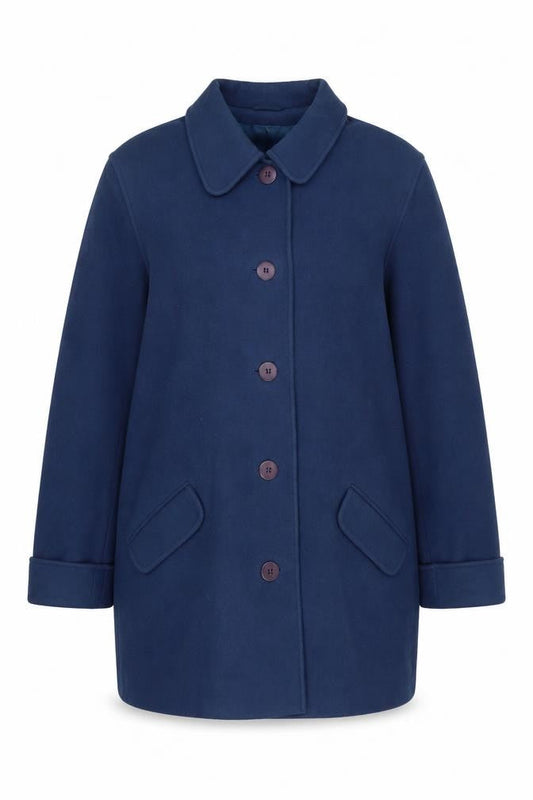 Womens UK Size 16 Eastex Blue Overcoat Coat