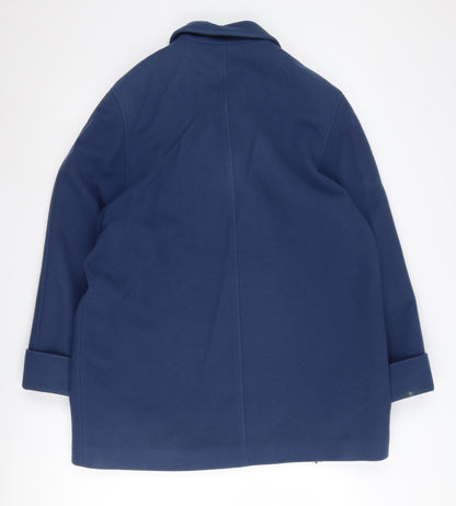 Womens UK Size 16 Eastex Blue Overcoat Coat