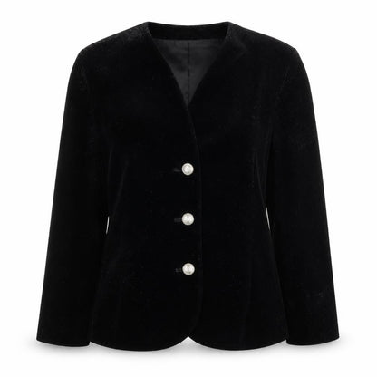 Alexon Women's Black Velvet Suit Jacket Size 10
