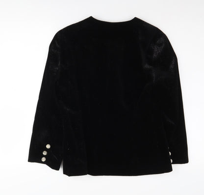 Alexon Women's Black Velvet Suit Jacket Size 10