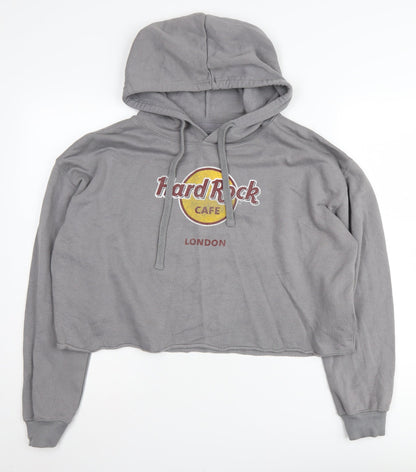 Womens UK Size M Hard Rock Cafe Grey Pullover Hoodie