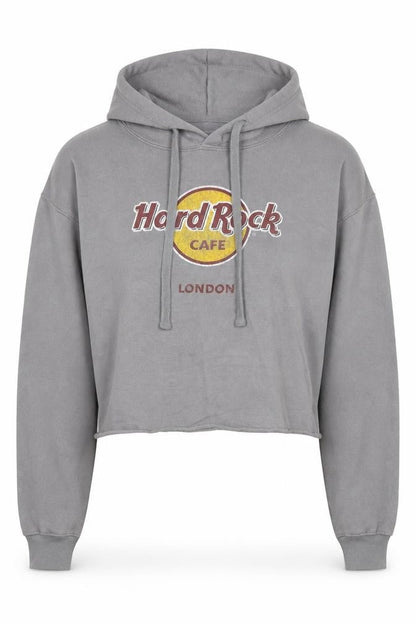 Womens UK Size M Hard Rock Cafe Grey Pullover Hoodie
