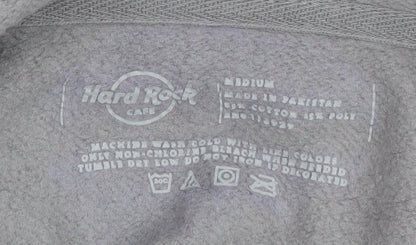 Womens UK Size M Hard Rock Cafe Grey Pullover Hoodie