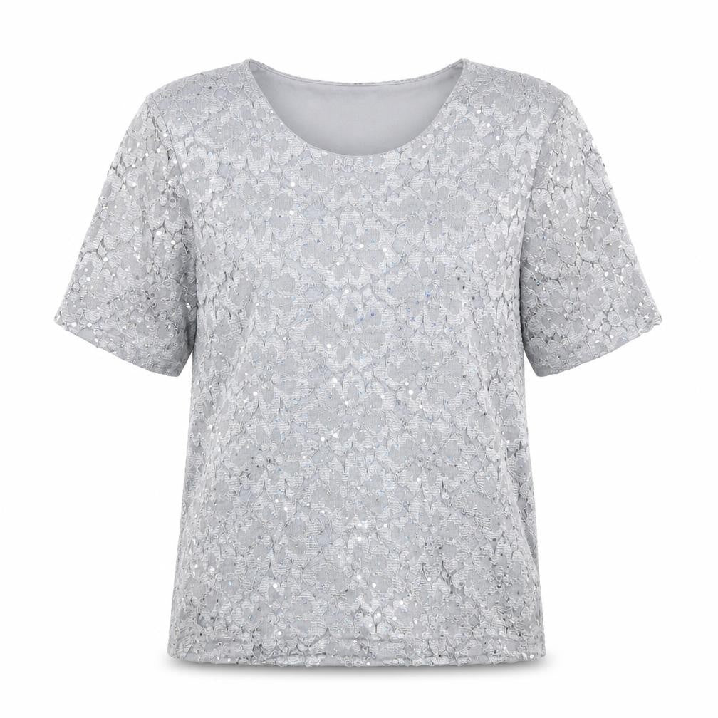 Womens UK Size 10 Eastex Silver  T-Shirt