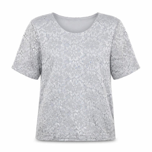 Womens UK Size 10 Eastex Silver  T-Shirt