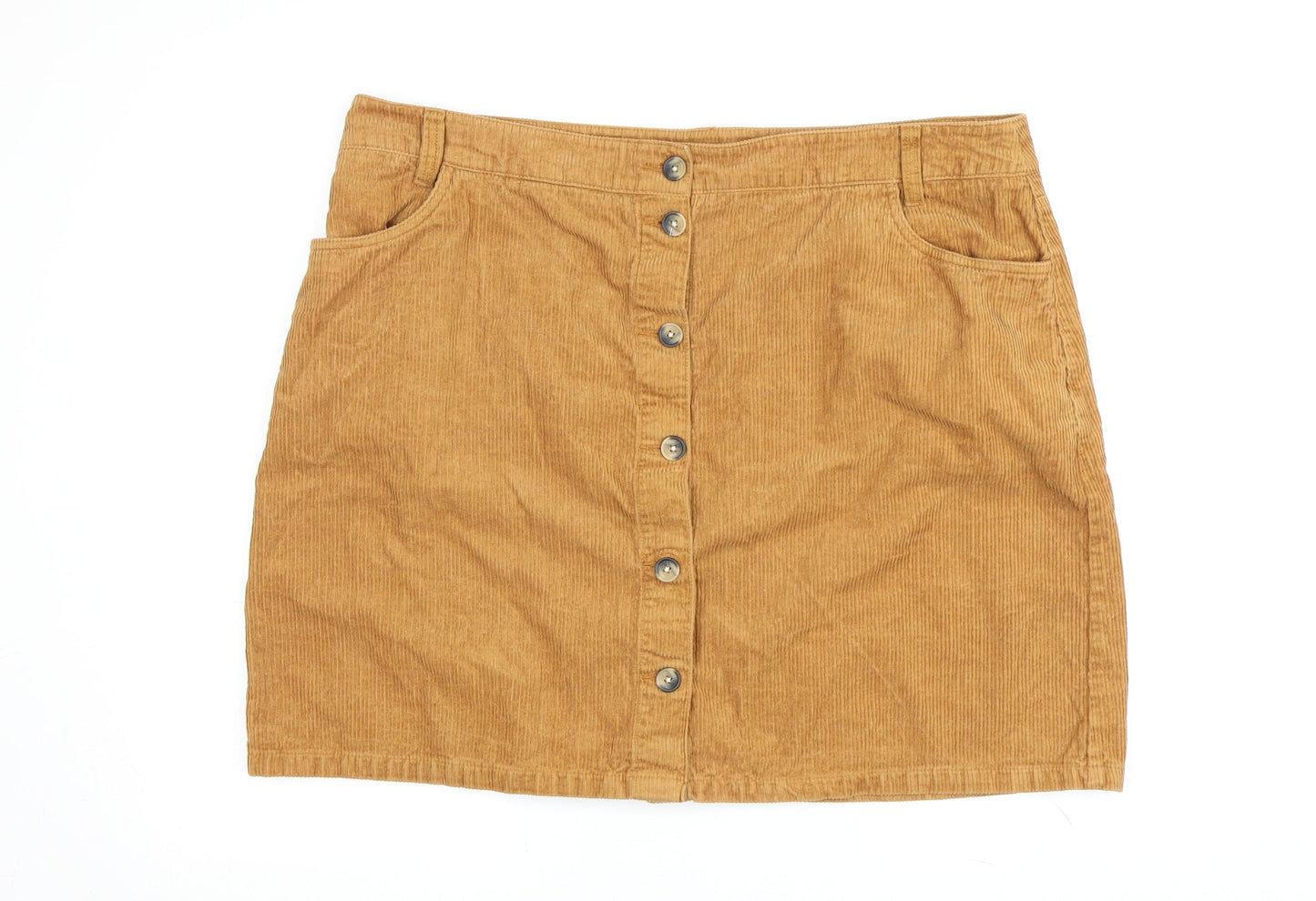 Womens UK Size 18 Roman Mini Corduroy Skirt
