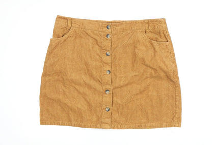 Womens UK Size 18 Roman Mini Corduroy Skirt