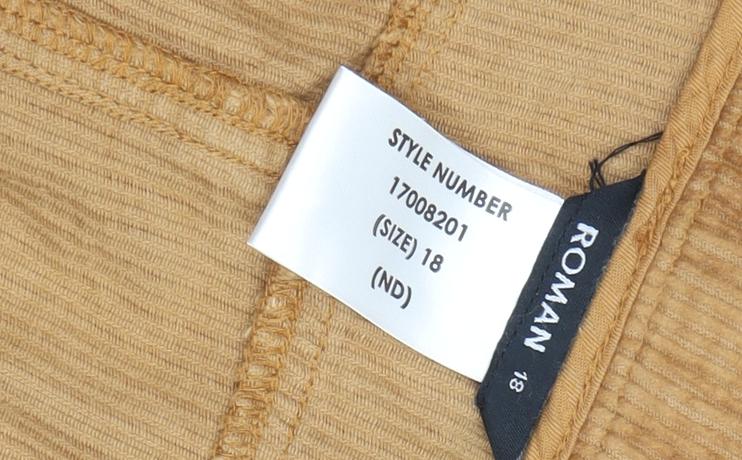 Womens UK Size 18 Roman Mini Corduroy Skirt