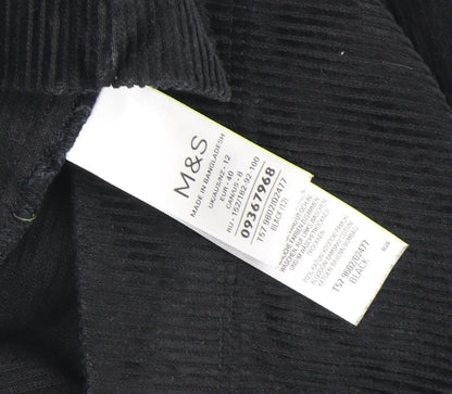 Marks and Spencer Women's Black Corduroy Skirt Size 12