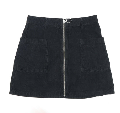 Womens UK Size 10 Topshop A-Line Corduroy Skirt