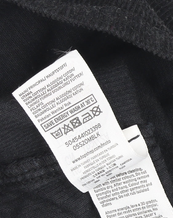 Womens UK Size 10 Topshop A-Line Corduroy Skirt