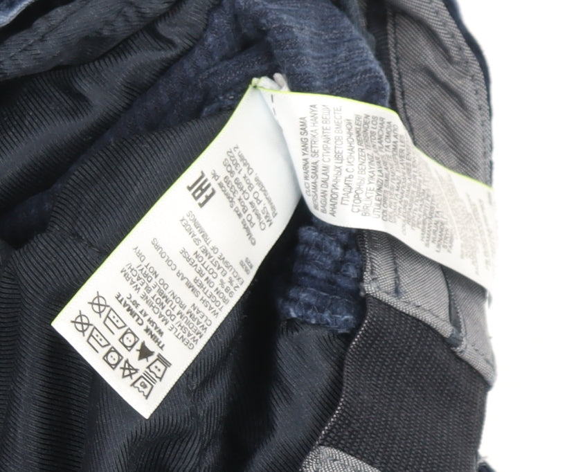 Marks and Spencer Men's Blue Corduroy Chino Trousers XL
