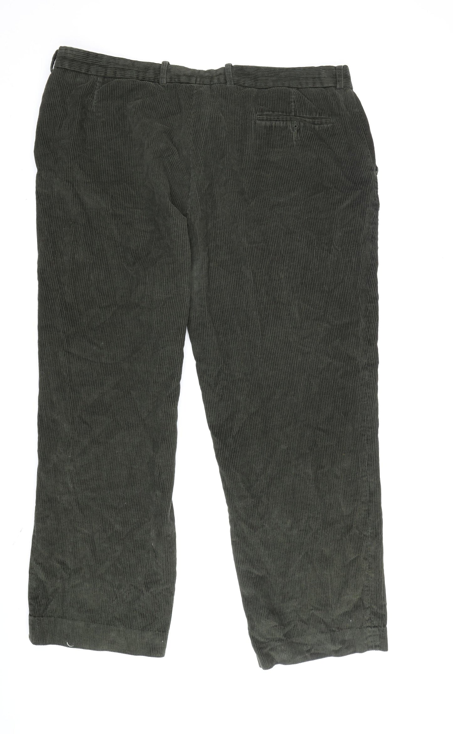 Greenwoods Men's Green Corduroy Trousers
