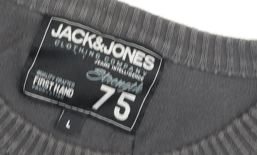 Jack & Jones Men's Grey Pullover Jumper L