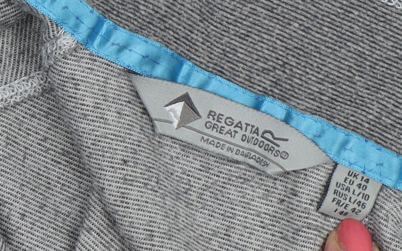 Regatta Women's Grey Henley Sweatshirt Size 14 Outdoor