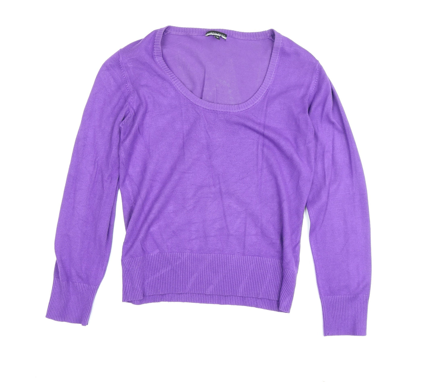 Austin Reed Women’s Purple Scoop Neck Wool Blend Jumper M