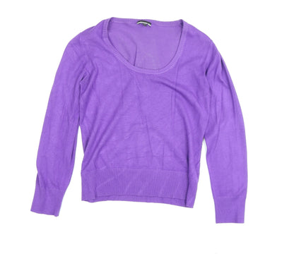 Austin Reed Women’s Purple Scoop Neck Wool Blend Jumper M