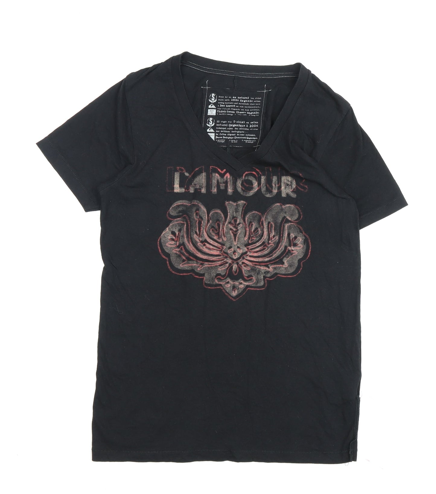 Unisex Adults UK Size S Quiksilver Black  T-Shirt