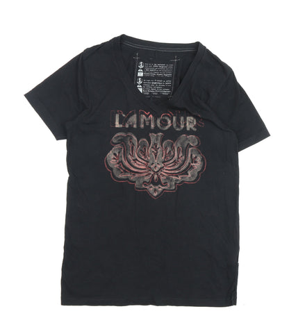 Unisex Adults UK Size S Quiksilver Black  T-Shirt