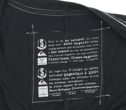 Unisex Adults UK Size S Quiksilver Black  T-Shirt