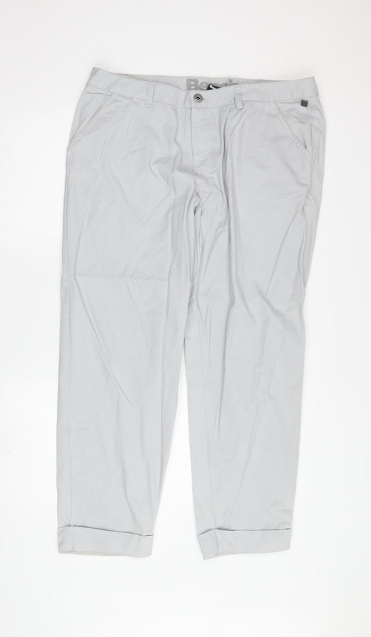 Bench Men's Grey Chino Trousers, Size 32, Casual