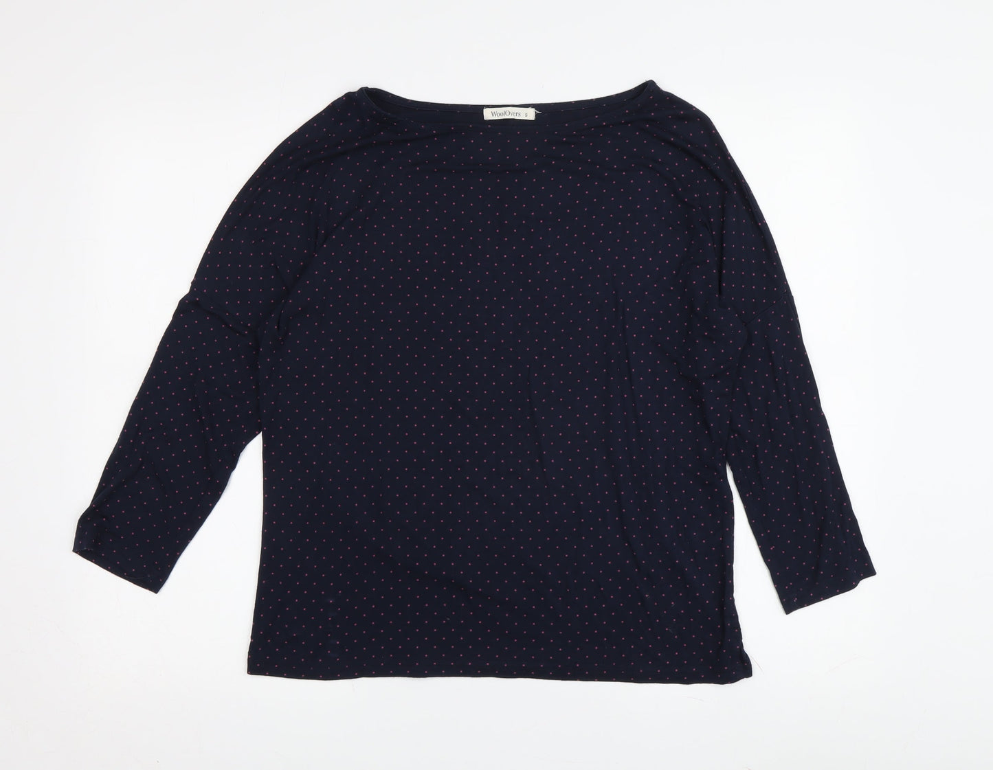 Womens UK Size S Woolovers Blue Basic T-Shirt