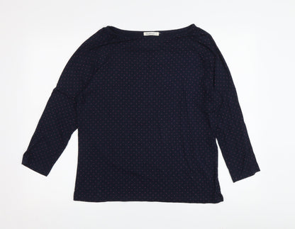 Womens UK Size S Woolovers Blue Basic T-Shirt