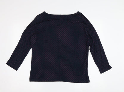 Womens UK Size S Woolovers Blue Basic T-Shirt