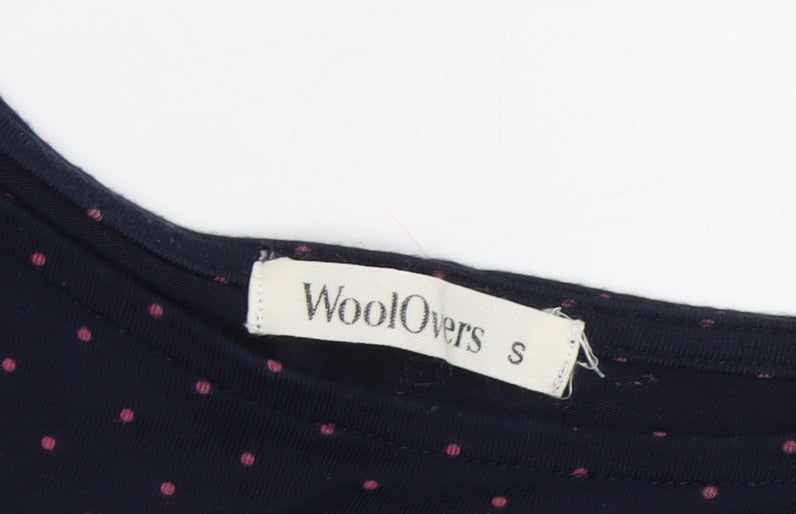 Womens UK Size S Woolovers Blue Basic T-Shirt