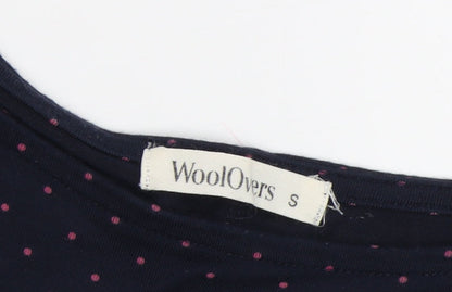Womens UK Size S Woolovers Blue Basic T-Shirt