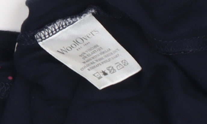 Womens UK Size S Woolovers Blue Basic T-Shirt