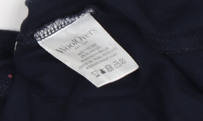 Womens UK Size S Woolovers Blue Basic T-Shirt