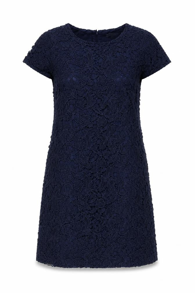 Jigsaw Women's Blue Floral Lace Shift Dress Size 14