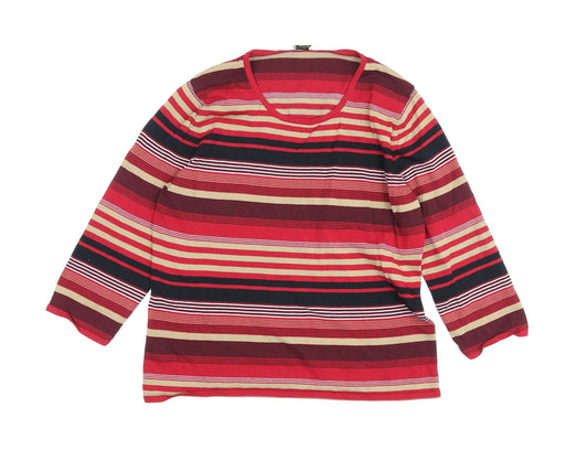 Womens UK Size L Viyella Multicoloured Jersey T-Shirt