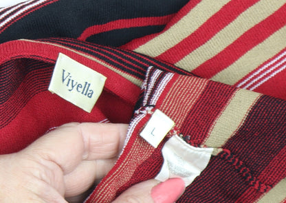 Womens UK Size L Viyella Multicoloured Jersey T-Shirt