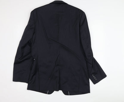 Mens UK Size 38 Jeff Banks Regular Black Suit Jacket
