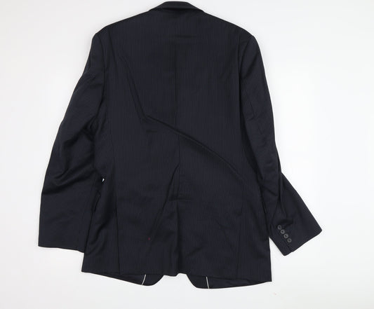 Mens UK Size 38 Jeff Banks Regular Black Suit Jacket