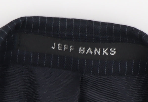 Mens UK Size 38 Jeff Banks Regular Black Suit Jacket