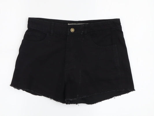 Brave Soul Women's Black Cut-Off Denim Shorts Size 10