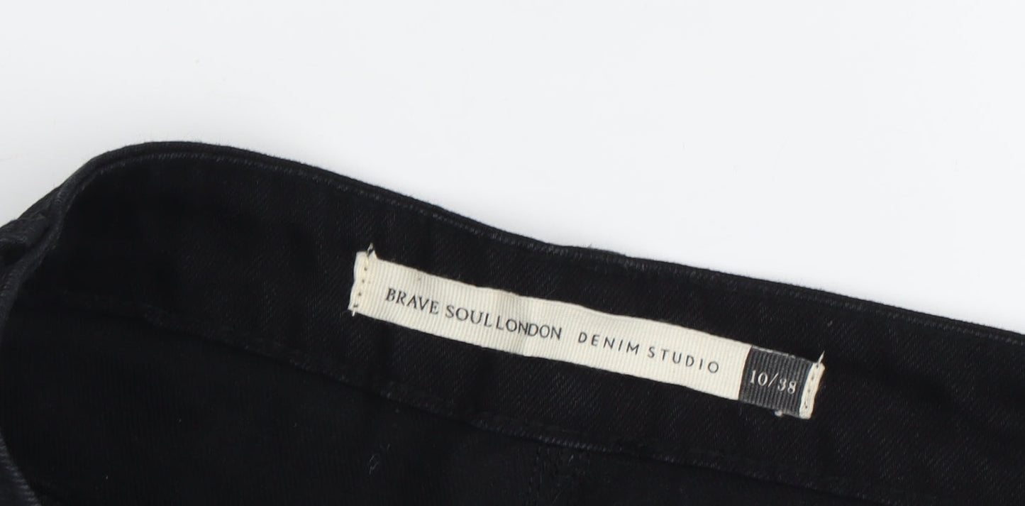Brave Soul Women's Black Cut-Off Denim Shorts Size 10
