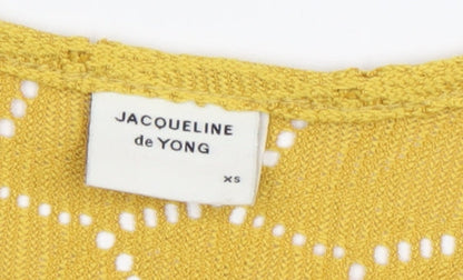 Jacqueline de Yong Women's Yellow Cardigan XS