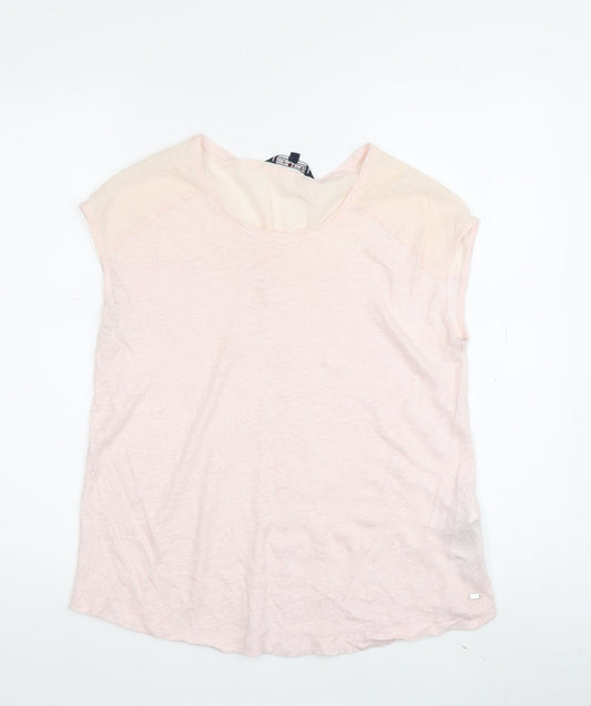 Womens UK Size S Tommy Hilfiger Pink Basic T-Shirt