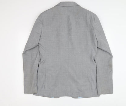 Mens UK Size 38 Moss London Regular Grey Suit Jacket