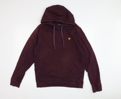 Mens UK Size M Lyle & Scott Purple Pullover Hoodie