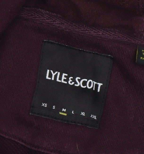 Mens UK Size M Lyle & Scott Purple Pullover Hoodie