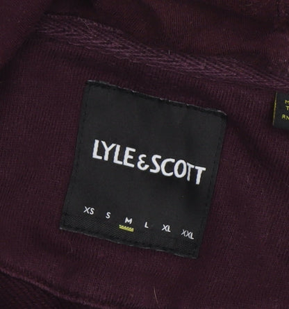 Mens UK Size M Lyle & Scott Purple Pullover Hoodie