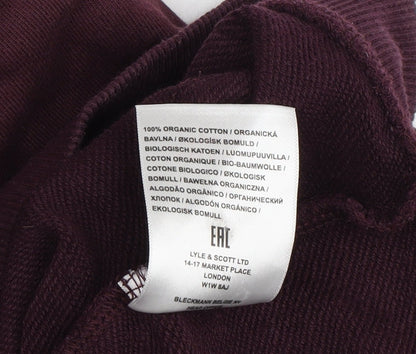 Mens UK Size M Lyle & Scott Purple Pullover Hoodie