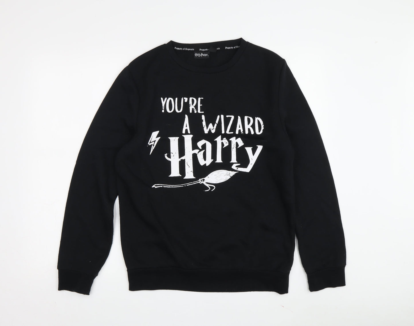 Unisex Adults UK Size XS Harry Potter Black Pullover Sweatshirt